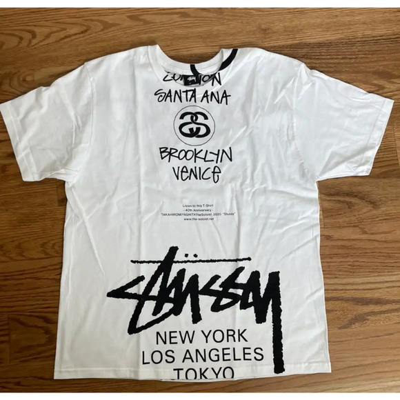 Stussy x Takahiro Miyashita The Soloist World Tour Collection T-shirt White L - Picture 1 of 2